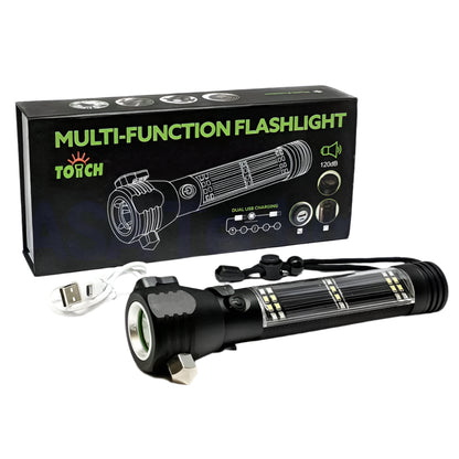 Roadside HERO ™ 9-IN-1 Multi-Function Flashlight / Survival Tool / Power Bank / Solar & USB