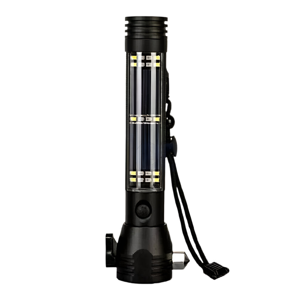 Roadside HERO ™ 9-IN-1 Multi-Function Flashlight / Survival Tool / Power Bank / Solar & USB
