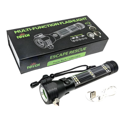 Roadside HERO ™ 9-IN-1 Multi-Function Flashlight / Survival Tool / Power Bank / Solar & USB