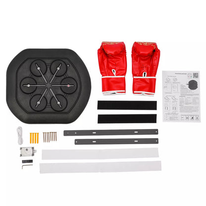 Music Boxing Machine – Interactive Bluetooth Punch Trainer with LED & App Support