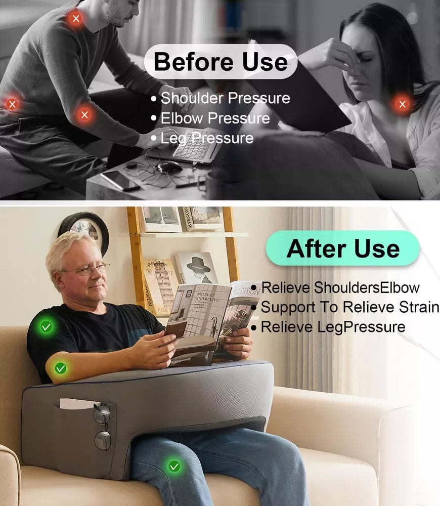 Reading Lap Pillow Laptop Desk for Bed
