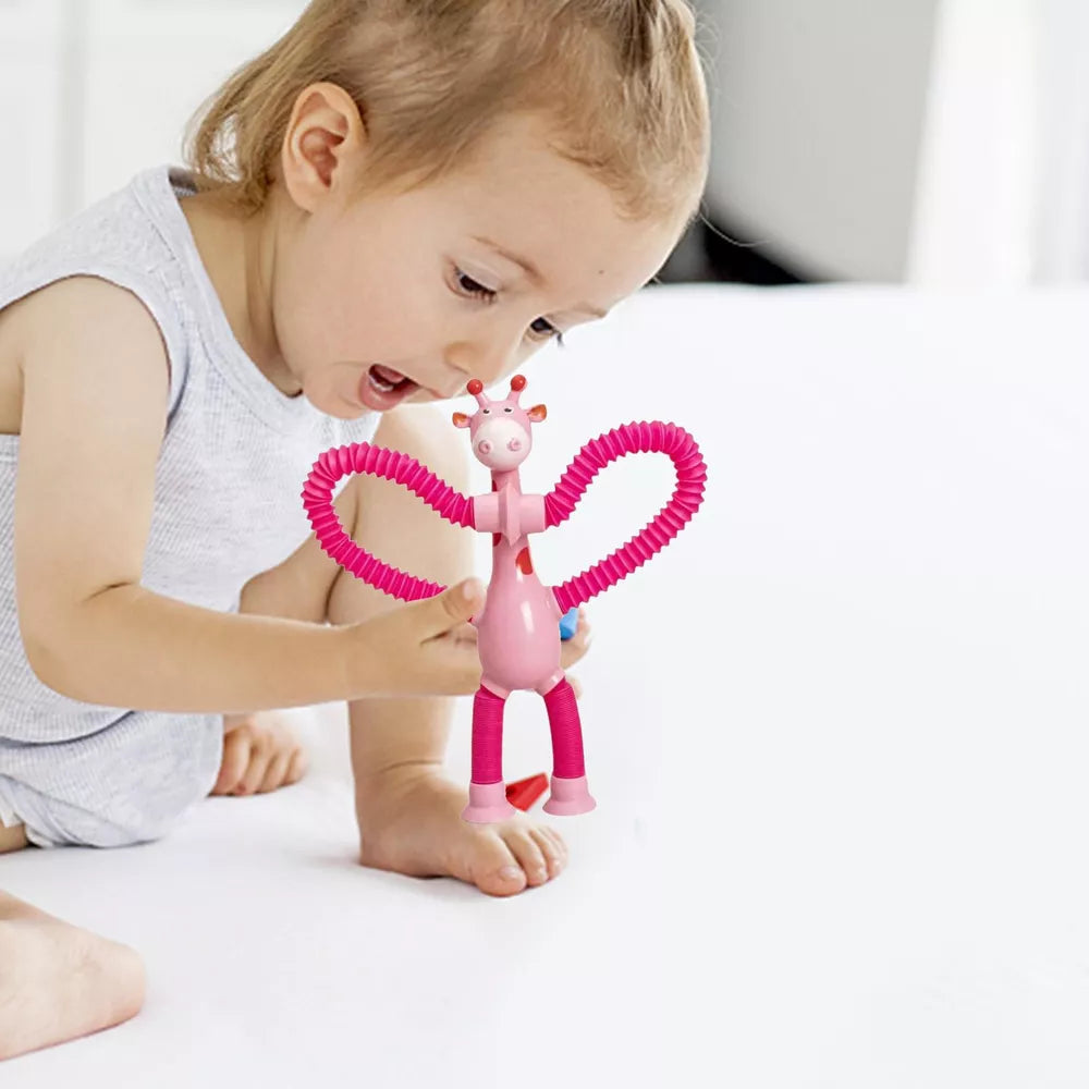 Telescopic Suction Cup Giraffe Toy
