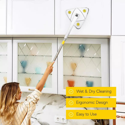 360° Rotatable Adjustable Triangle Cleaning Mop Cleaner