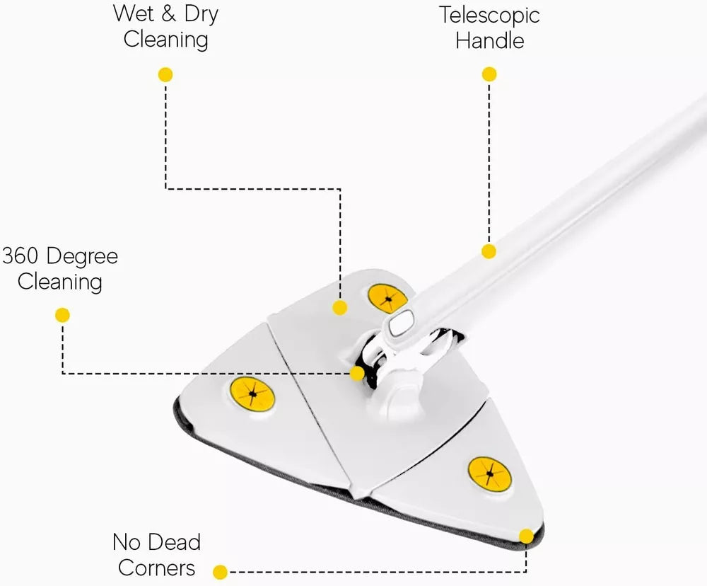 360° Rotatable Adjustable Triangle Cleaning Mop Cleaner