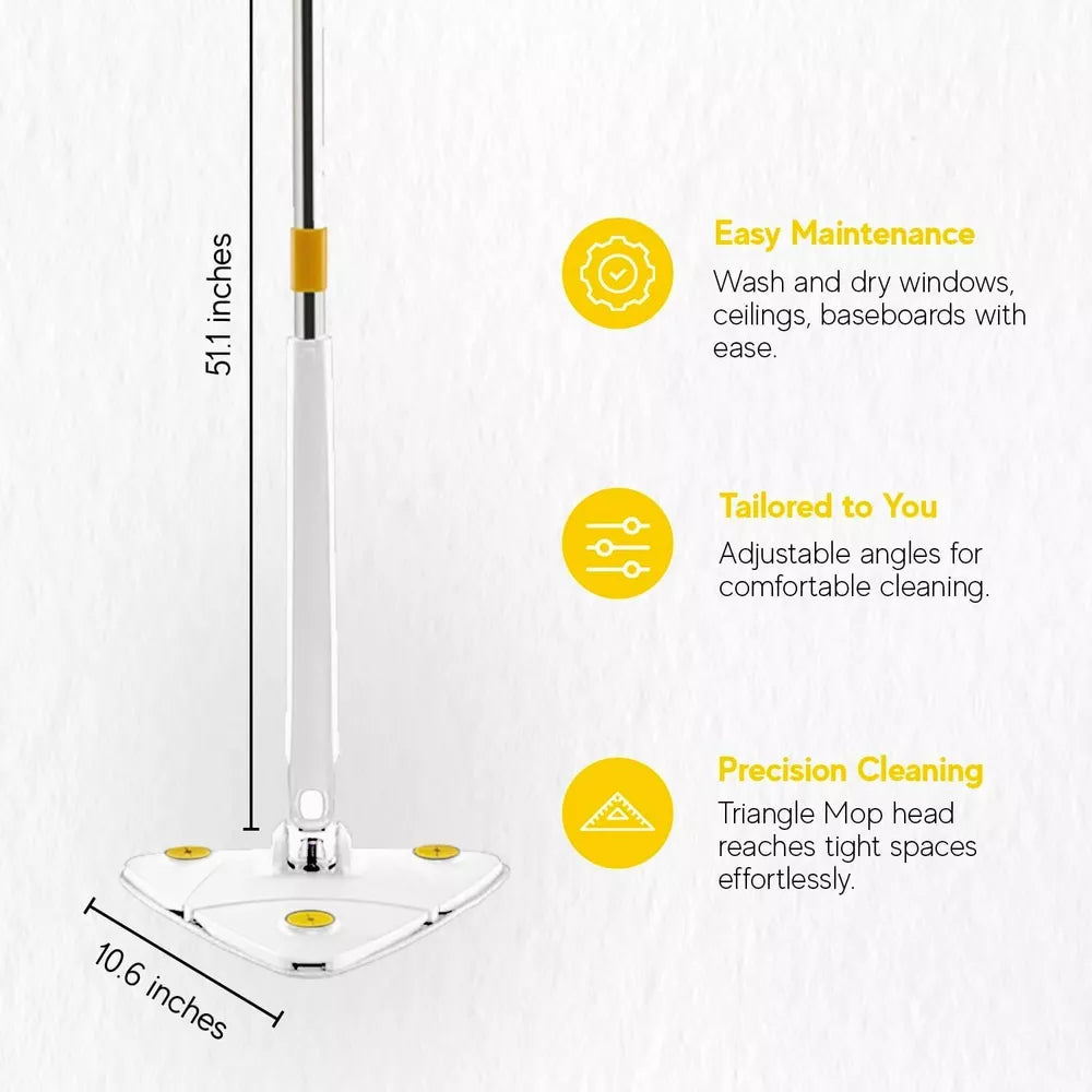 360° Rotatable Adjustable Triangle Cleaning Mop Cleaner