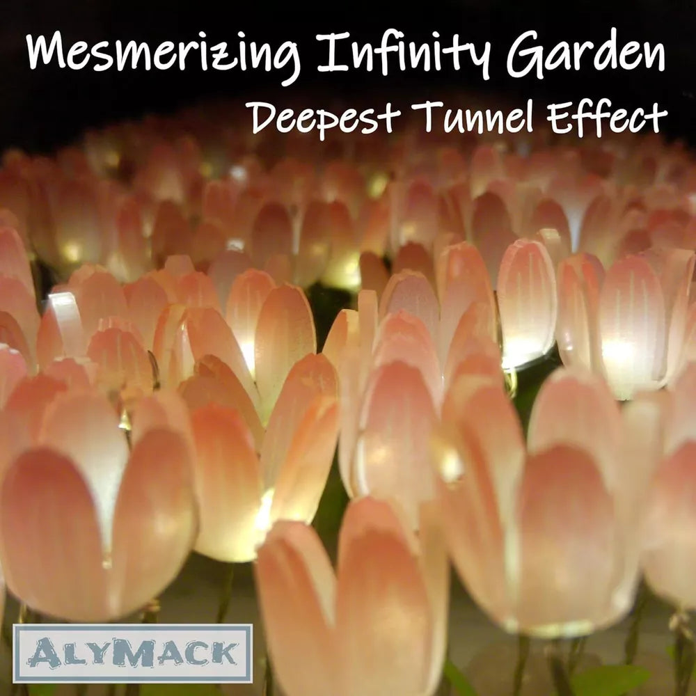Eternal cloud mirror tulips - LED mirror with infinity effect