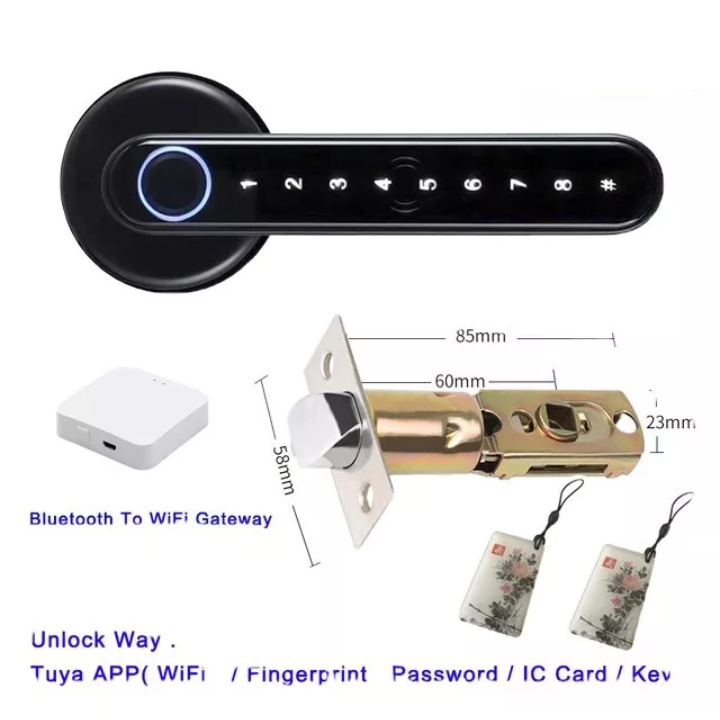Fingerprint Smart Door Lock with Touchscreen, Keyless Entry for Home, Hotel, & Office
