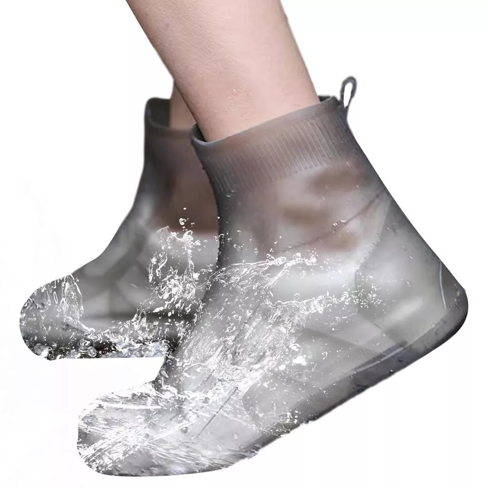 Waterproof Silicone Shoe Cover High Top Rain Boots Cover Non-slip Shoes Protector Outdoor Reusable Thickened Footwear