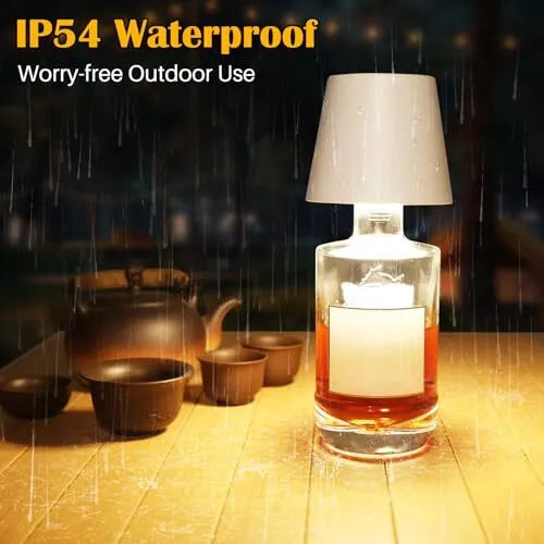 Rechargeable Wine Bottle Table Lamp Head