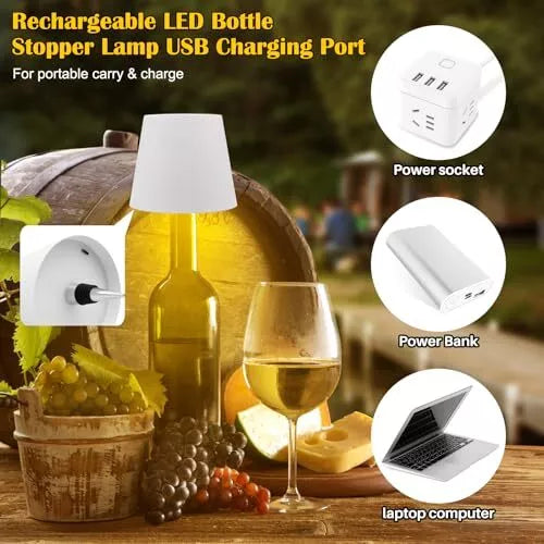 Rechargeable Wine Bottle Table Lamp Head