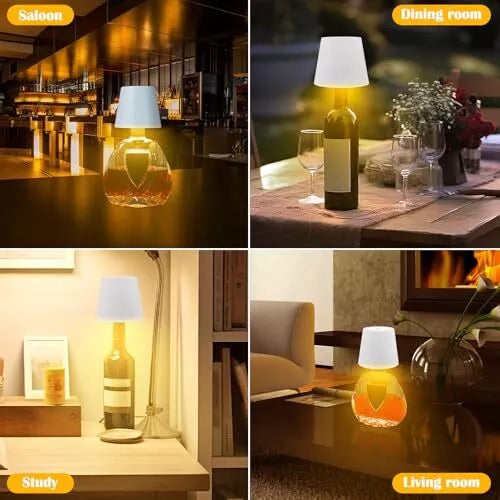 Rechargeable Wine Bottle Table Lamp Head