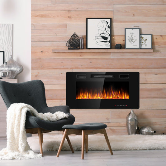 36 Inch Ultra Thin Wall Mounted Electric Fireplace - Gallery View 1 of 13