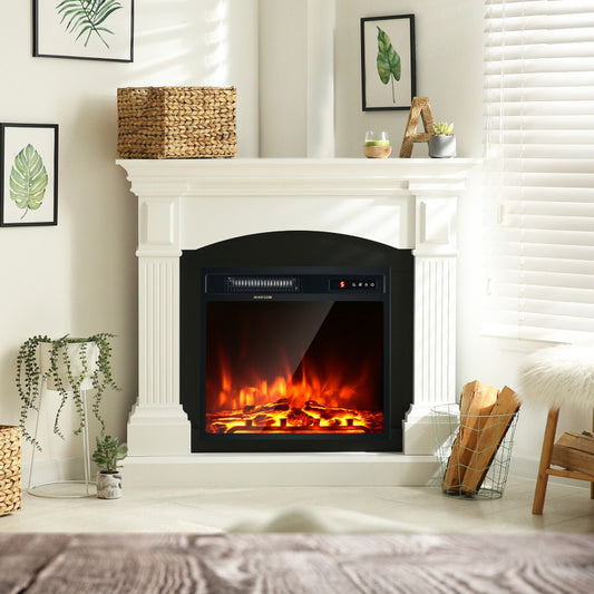 18 Inch 1500W Electric Fireplace Freestanding and Recessed Heater - Gallery View 1 of 10