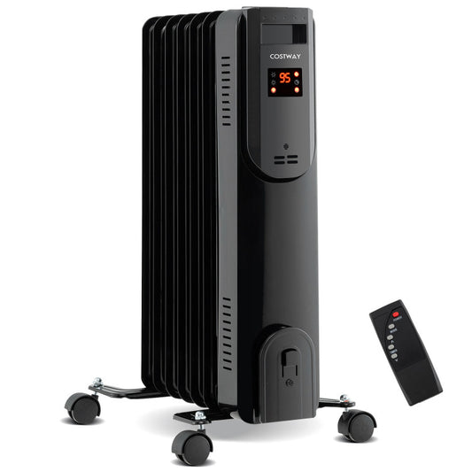 Oil Filled Radiator Heater with Adjustable Thermostat - Gallery View 1 of 11
