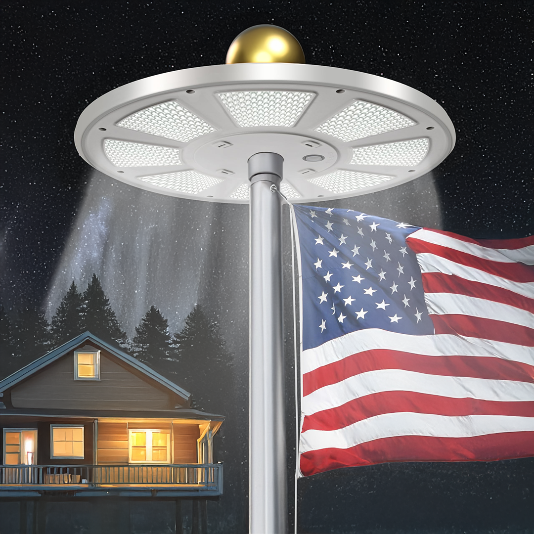 Bright Solar Flagpole Light - 700 Lumens, Waterproof & Long-Lasting