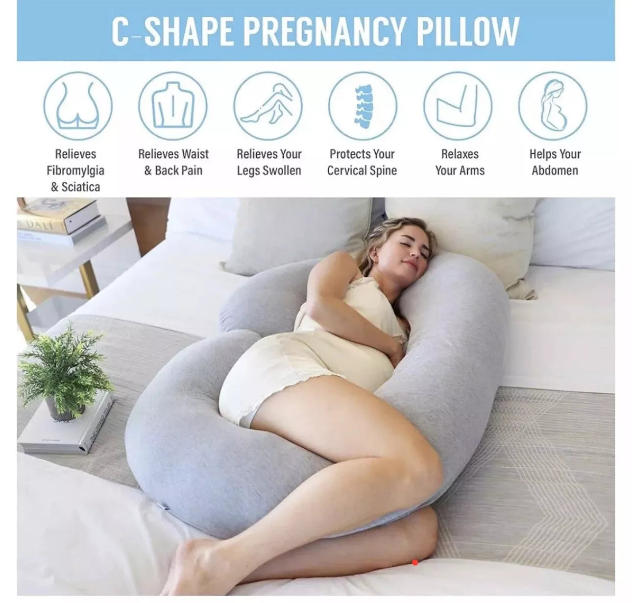 C Shaped Full Body Pregnancy Pillow