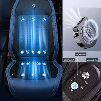 Airflow Comfort Ride Car Seat - Ventilated Cooling Seat Cover with Massage