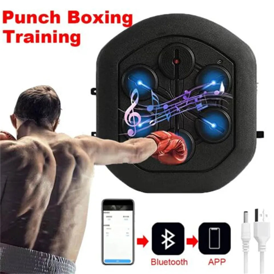 Music Boxing Machine – Interactive Bluetooth Punch Trainer with LED & App Support