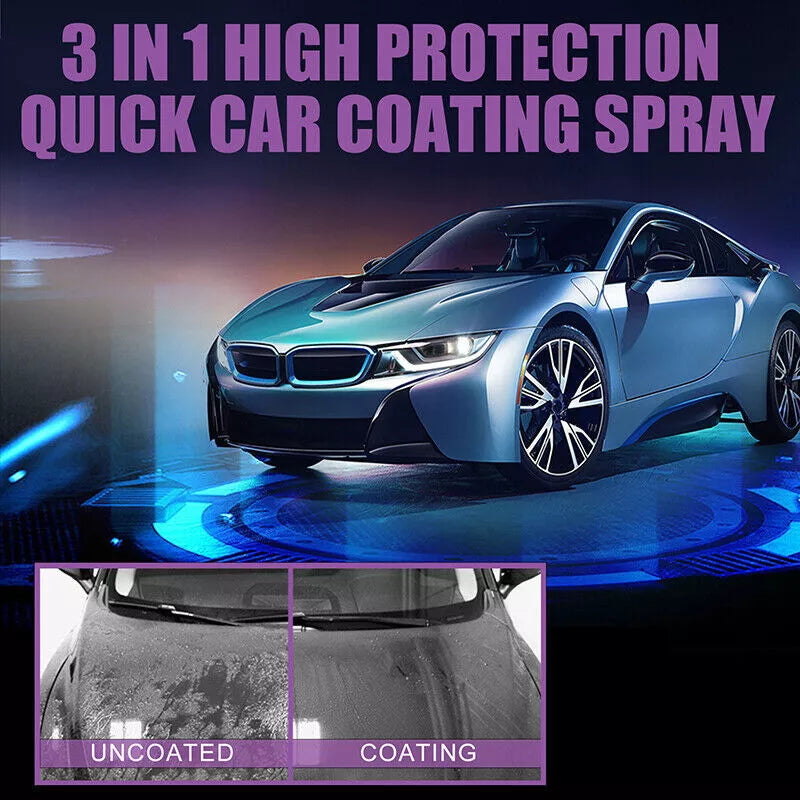3 In 1 Quick High Protection Car Coating Spray Polish, Ceramic, Plastic Parts Refurbisher