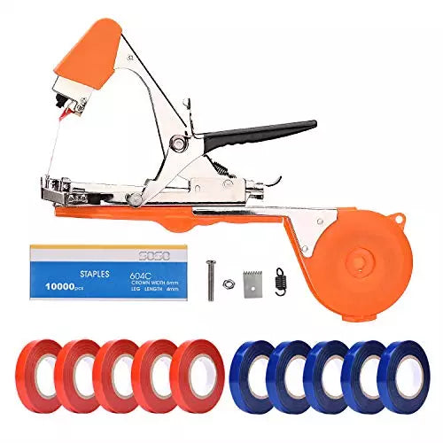 Plant Upright Tying Tool - Plant Tape Gun for Grapes, Raspberries, Tomatoes and Vining Vegetables Tying Machine