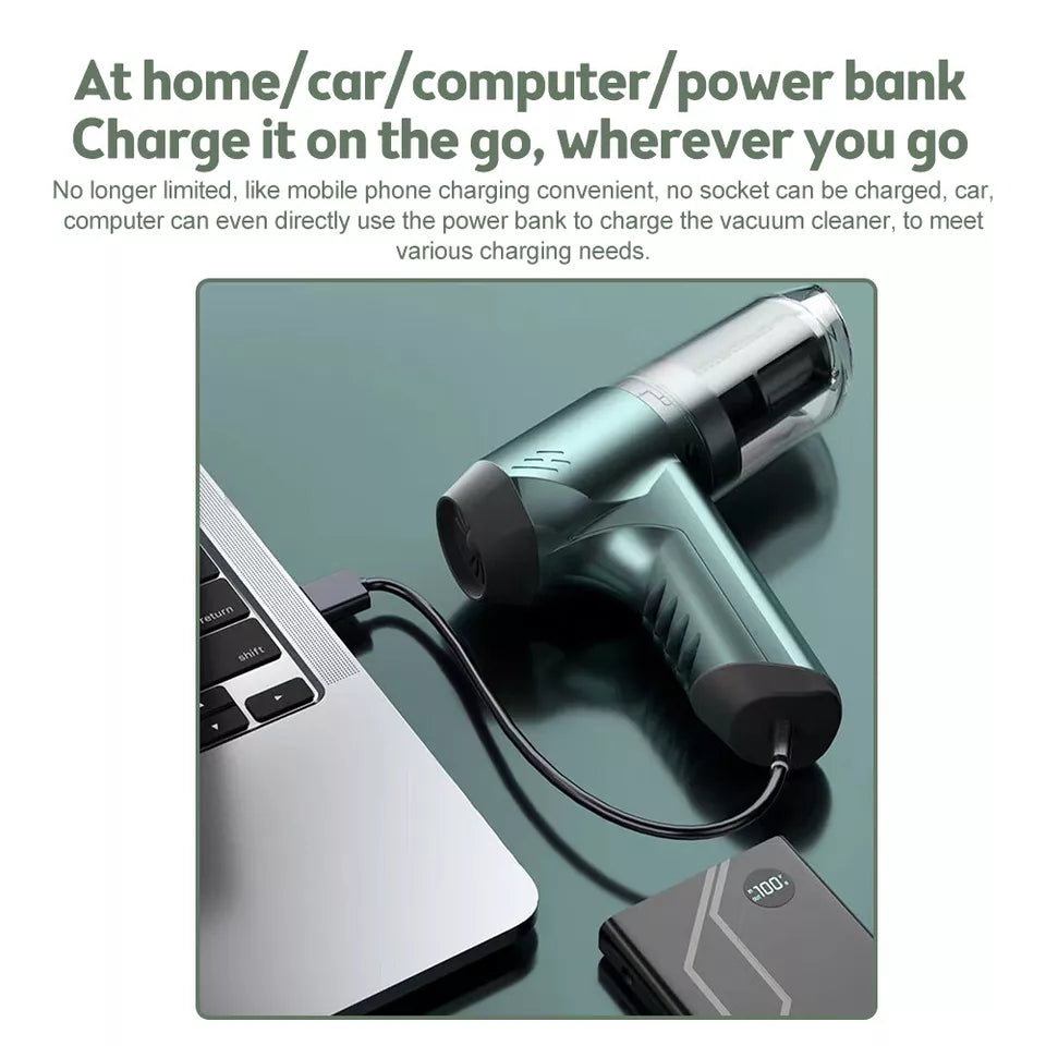 Wireless Vacuum Cleaner - 3 in 1 Portable Handheld Car Vacuum Cleaner for Keyboard Cleaning,Outdoor and Pet Hair