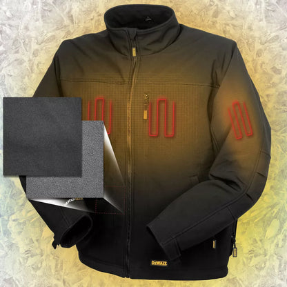 20V Soft Shell Heated Work Jacket with Battery Kit